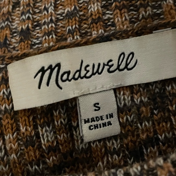 Madewell Sheath Sweater Dress Multi Color Mock Neck Short Boho Women’s Sz Small - Picture 3 of 3